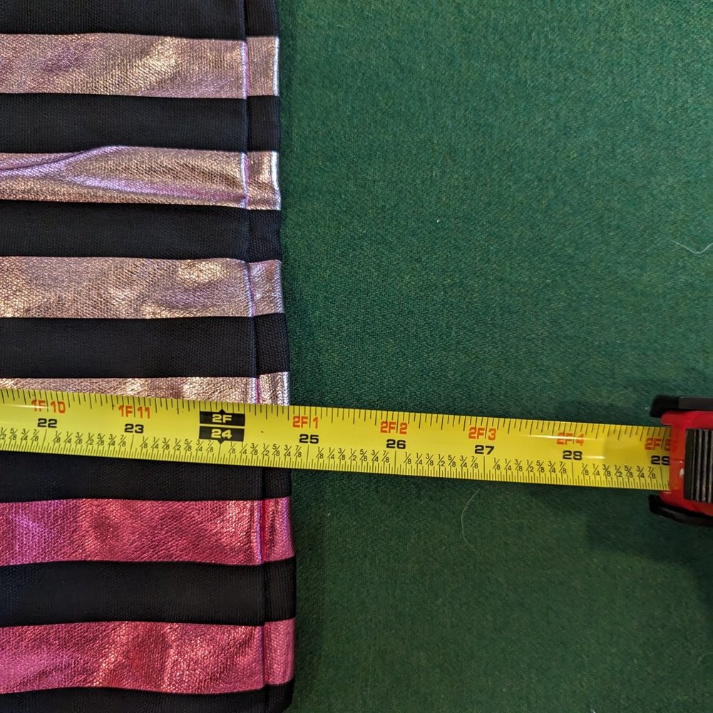 NWT Victoria's Secret Large Black w/ Hot Pink & Rose Gold Stripes Tote/Beach Bag - Picture 7 of 8